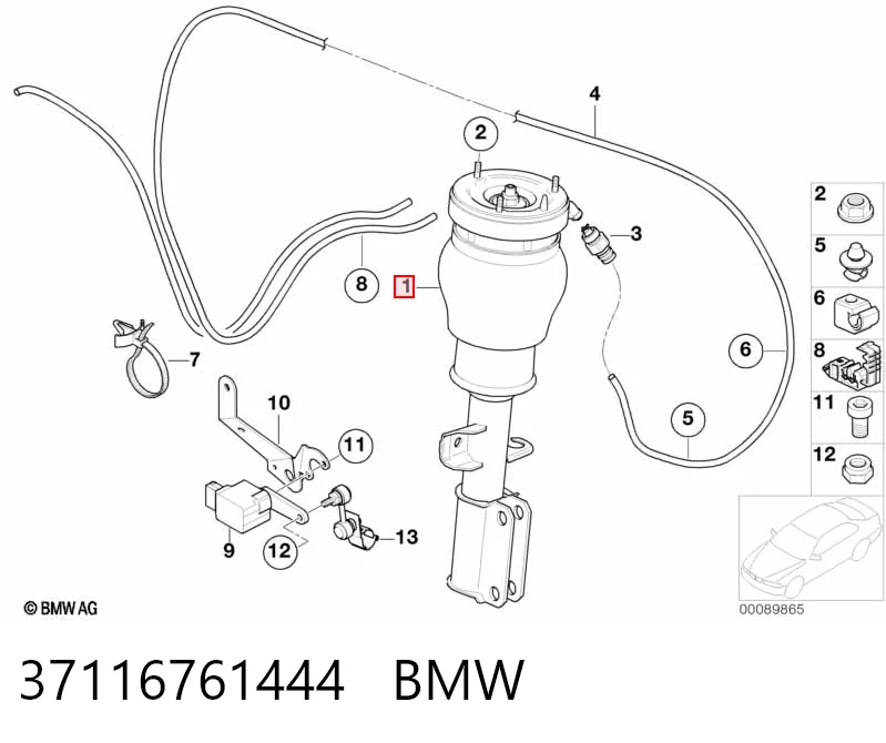 37116761444 BMW Amortecedor dianteiro direito