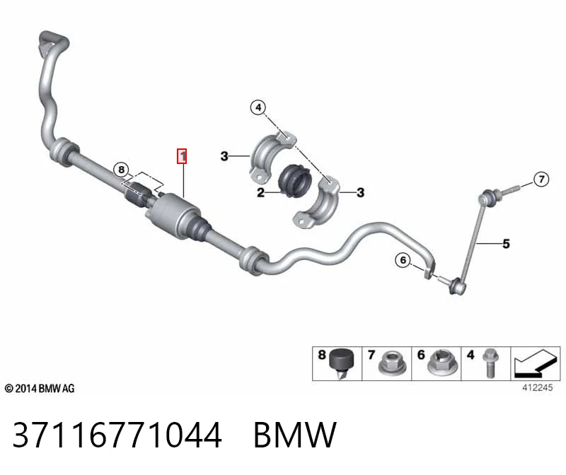 Estabilizador traseiro BMW X5 E70 ao melhor preço