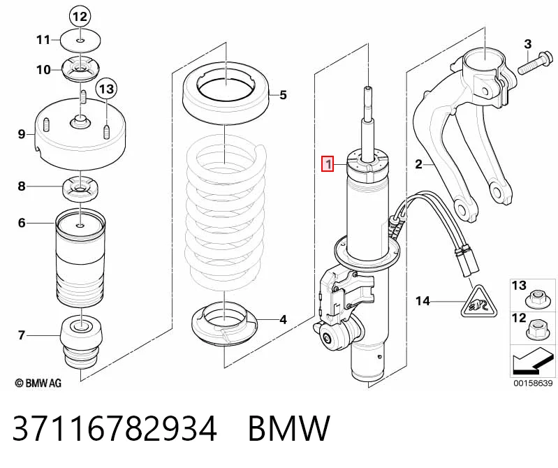37116782934 BMW Amortecedor dianteiro direito