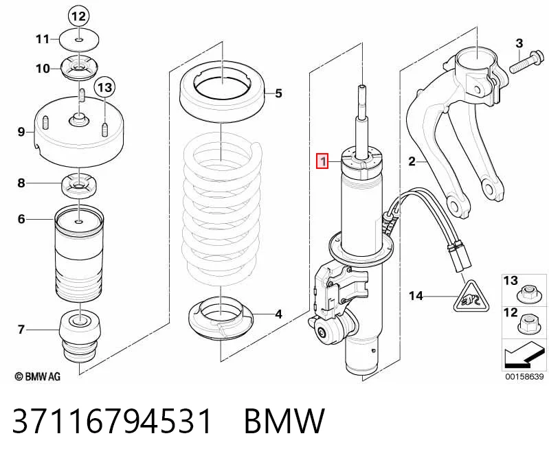37116794531 BMW Amortecedor dianteiro esquerdo