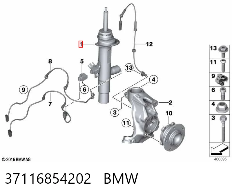 37116854202 BMW Amortecedor dianteiro direito