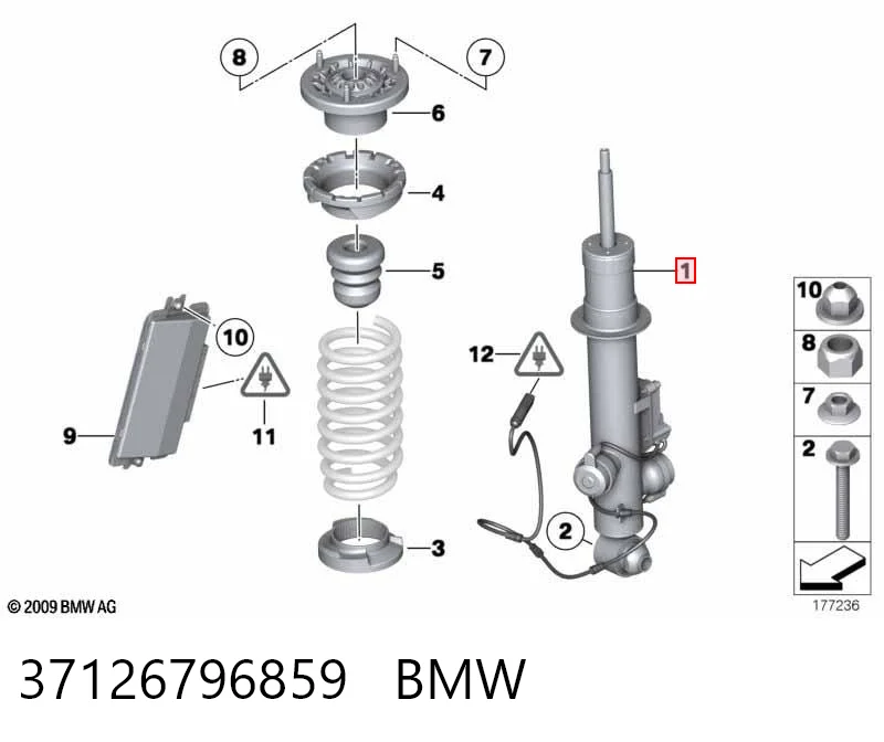 37126796859 BMW Amortecedor traseiro esquerdo