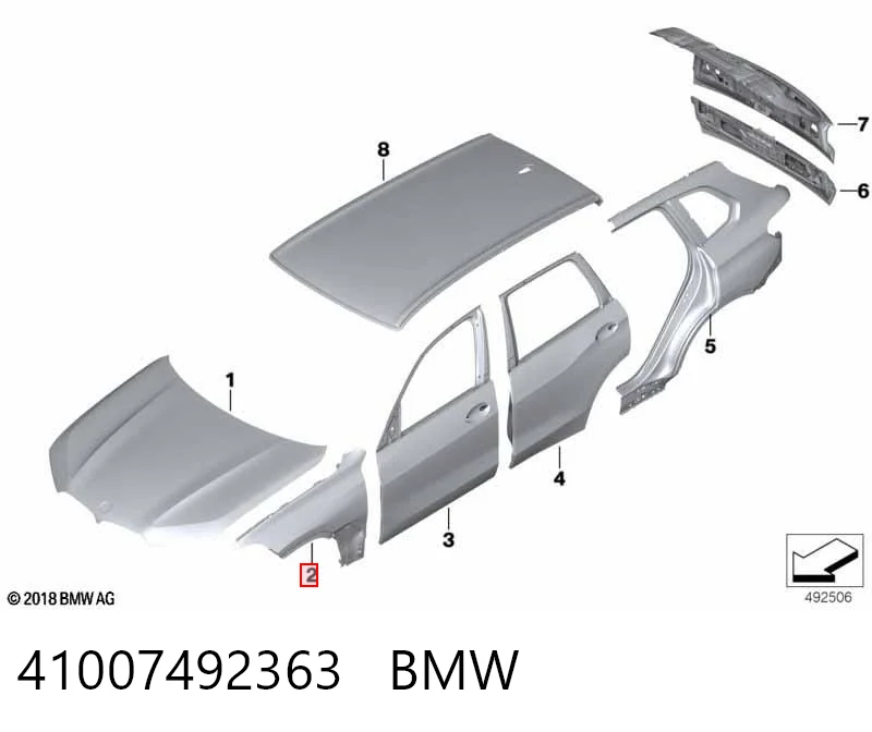 41007492363 BMW Pára-lama dianteiro esquerdo