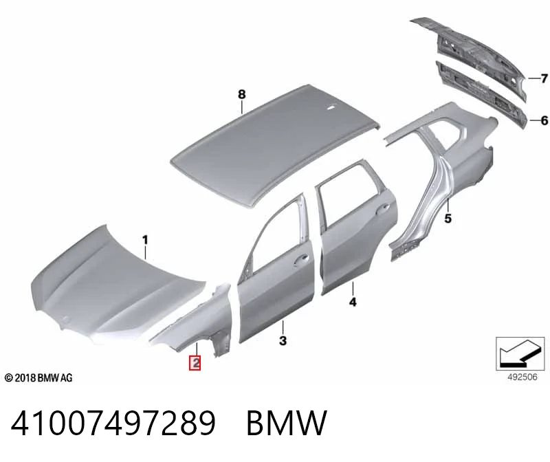 41007497289 BMW Pára-lama dianteiro esquerdo