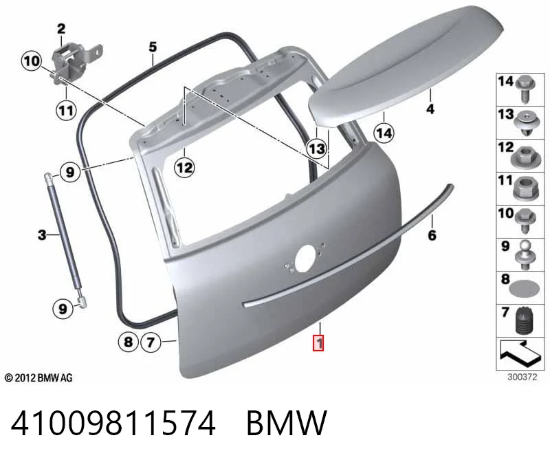 Porta traseira (3ª/5ª porta-malas (tampa de alcapão) para Mini COUNTRYMAN  R60
