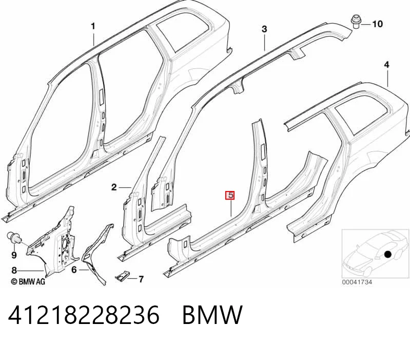 Acesso externo direito BMW 3 E46 ao melhor preço