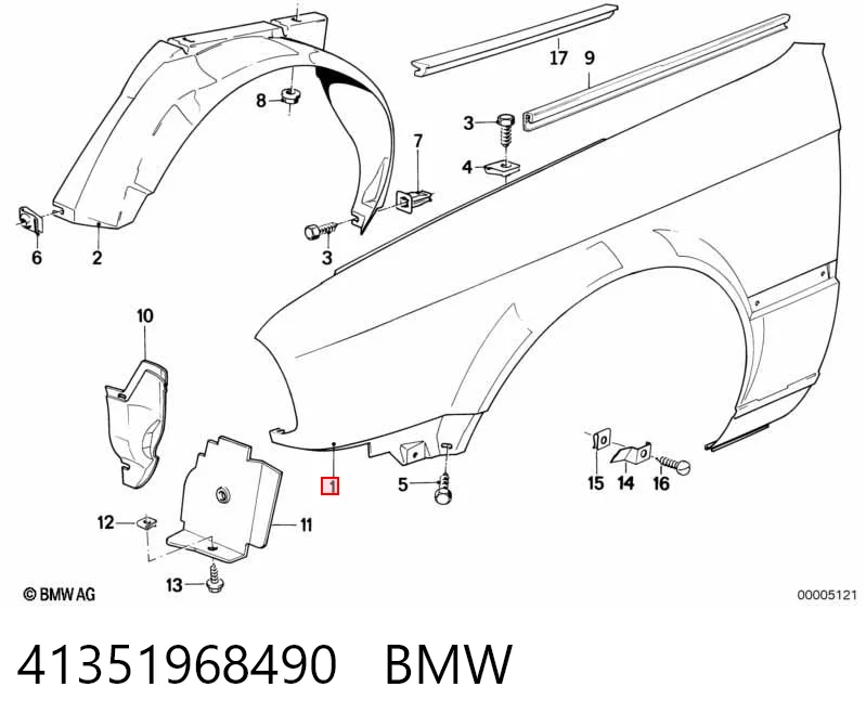 Pára-lama dianteiro direito BMW 3  E30 ao melhor preço