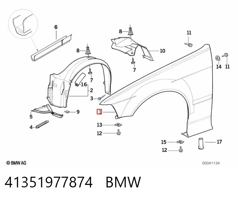 Pára-lama dianteiro direito BMW 3 preço, a partir de 100,16 USD