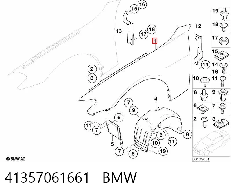 Pára-lama dianteiro esquerdo BMW 7  E65, E66, E67 ao melhor preço