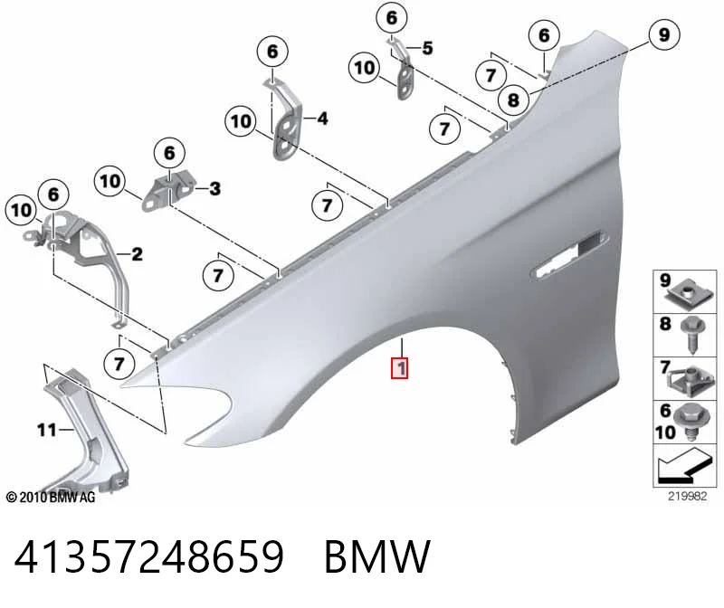 41357248659 BMW Pára-lama dianteiro esquerdo