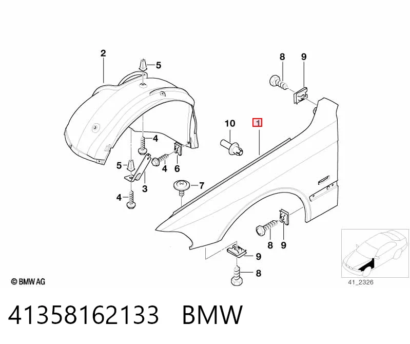 Pára-lama dianteiro esquerdo BMW 5  E39 ao melhor preço