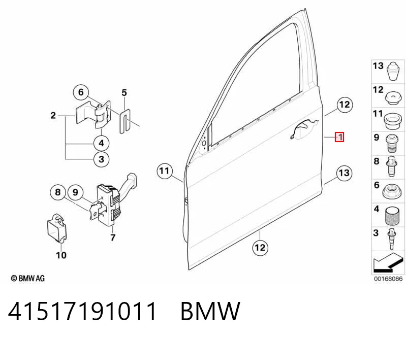 Porta dianteira esquerda BMW 1  E81 ao melhor preço