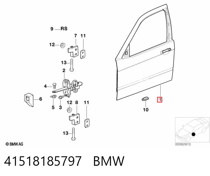 Porta dianteira esquerda BMW 3 E36 ao melhor preço