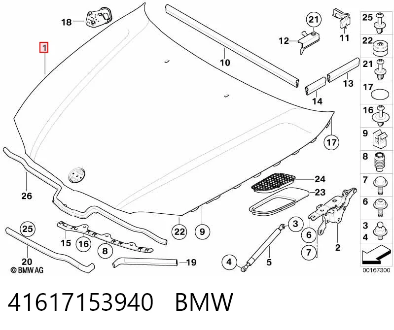 41617153940 BMW Capota