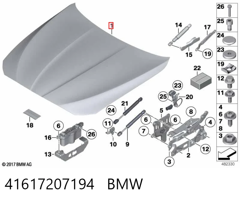 41617207194 BMW Capota
