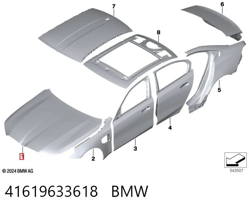 41619633618 BMW Capota