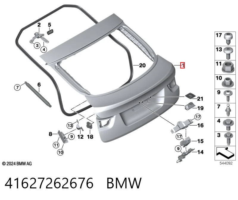 Porta traseira (3ª/5ª porta-malas (tampa de alcapão) para BMW X6  E72