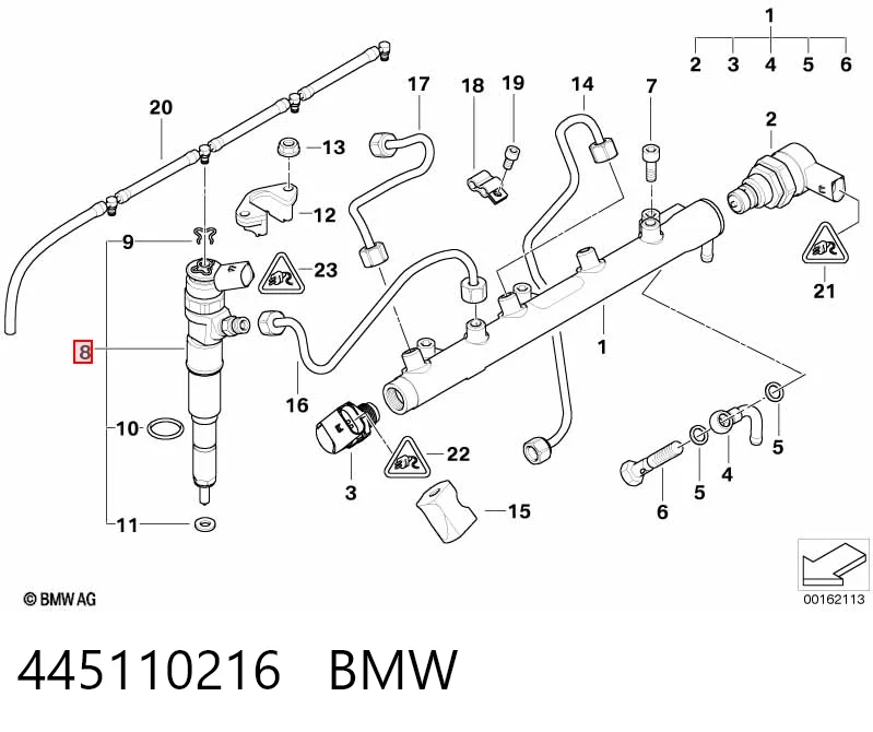 445110216 BMW Injetor de injeção de combustível