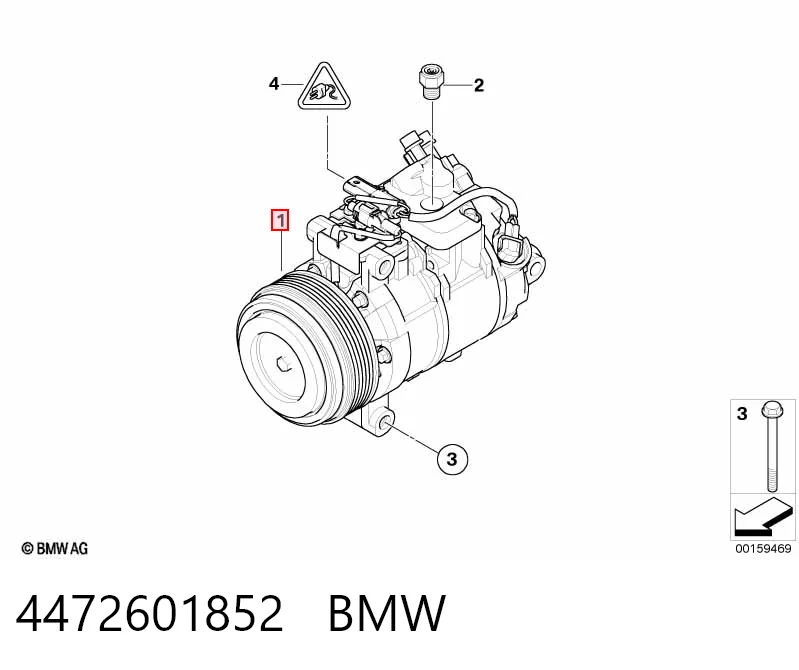 4472601852 BMW Compressor de aparelho de ar condicionado