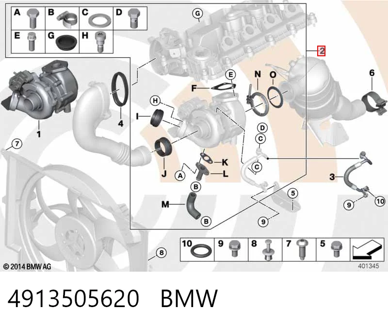 4913505620 BMW Turbina