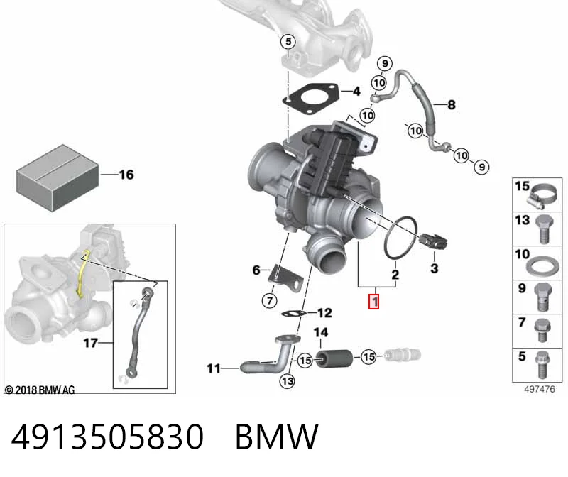 4913505830 BMW Turbina