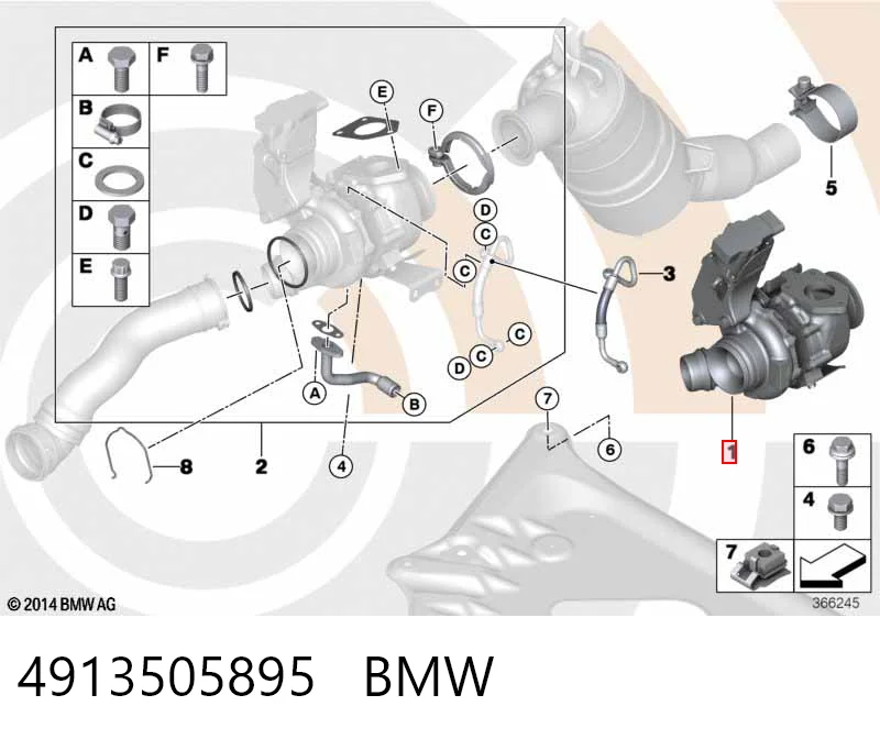 4913505895 BMW Turbina