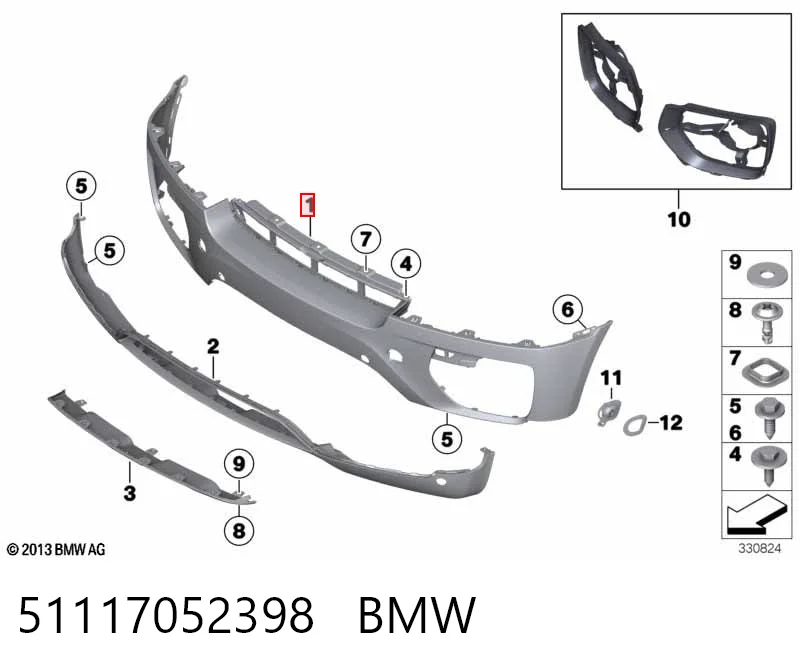 Pára-choque dianteiro BMW X6  E71 ao melhor preço