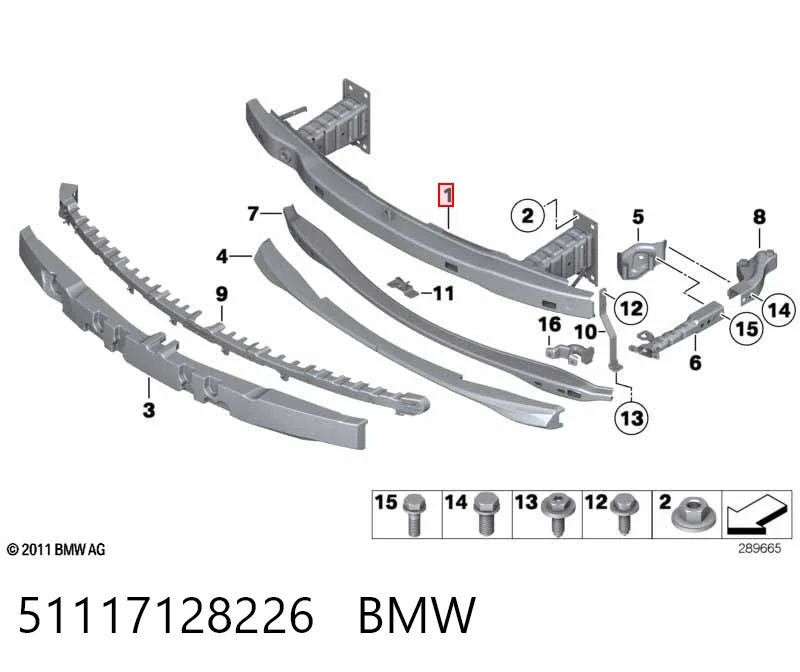 Reforçador do pára-choque dianteiro para BMW 3  E92