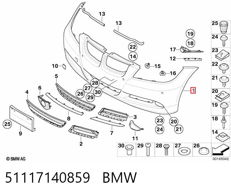 51117140859 BMW Pára-choque dianteiro