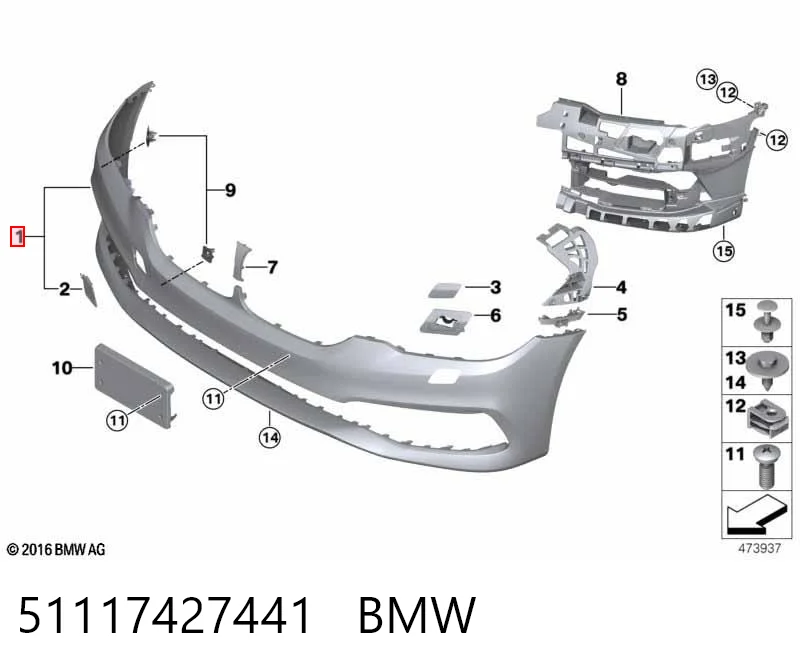 Pára-choque dianteiro BMW 5  G30, F90 ao melhor preço