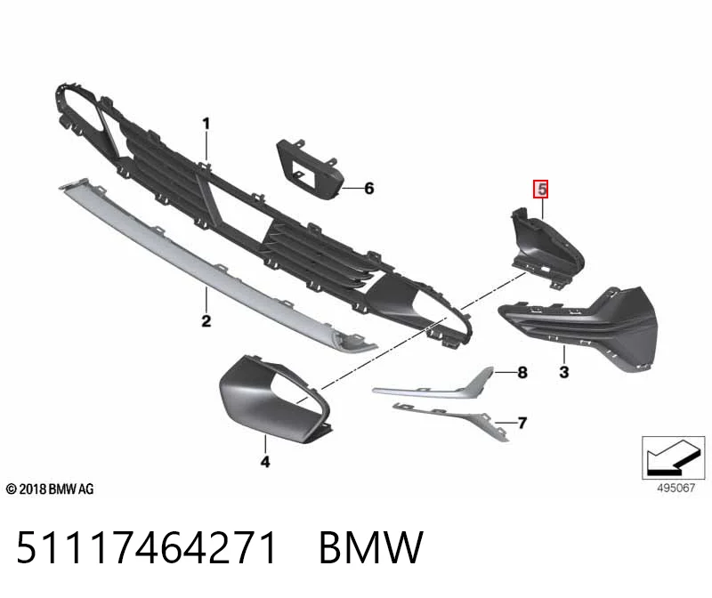 51117464271 BMW Tampão de fundo de carroçaria
