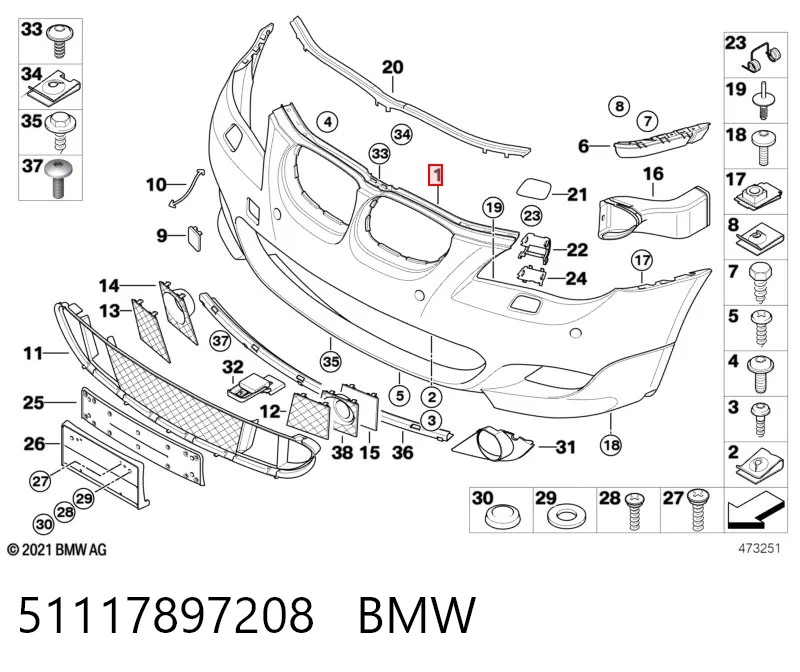 51117897208 BMW Pára-choque dianteiro