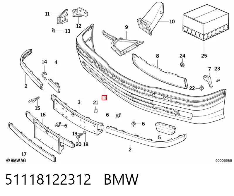 Pára-choque dianteiro para BMW 3 E36