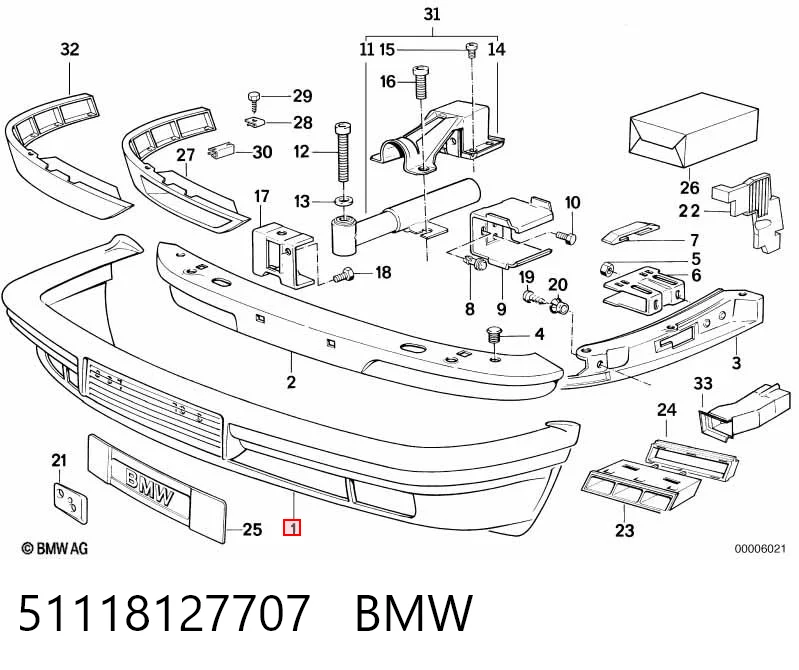 Pára-choque dianteiro BMW 7  E32 ao melhor preço