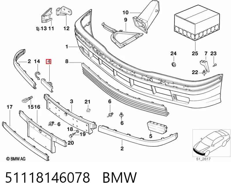 Tampão dianteira do pára-choque do gancho de reboque para BMW 3 E36