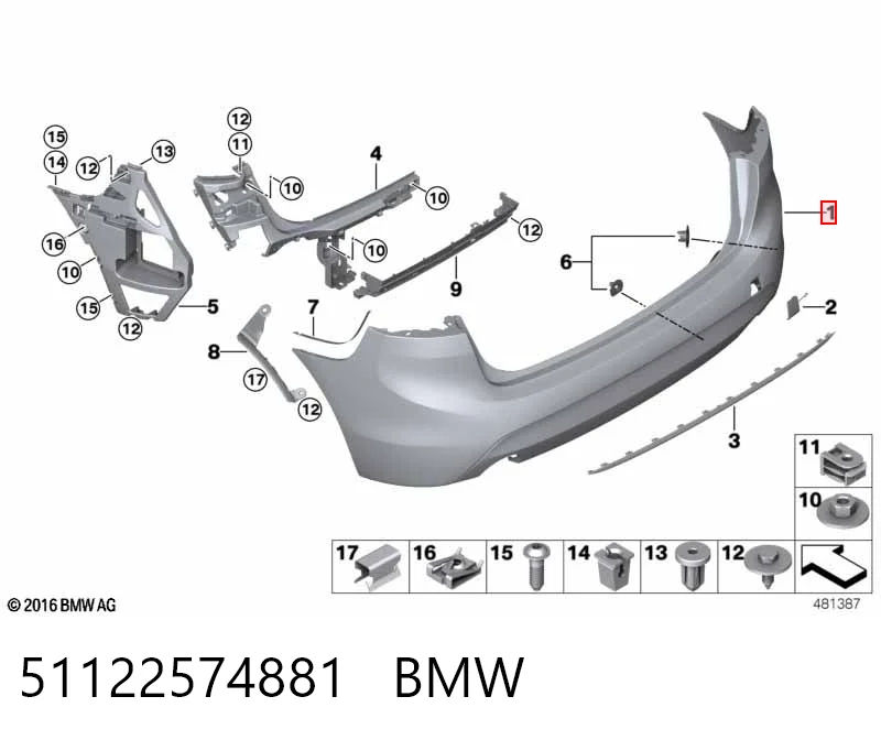 Pára-choque traseiro BMW 2  F46 ao melhor preço