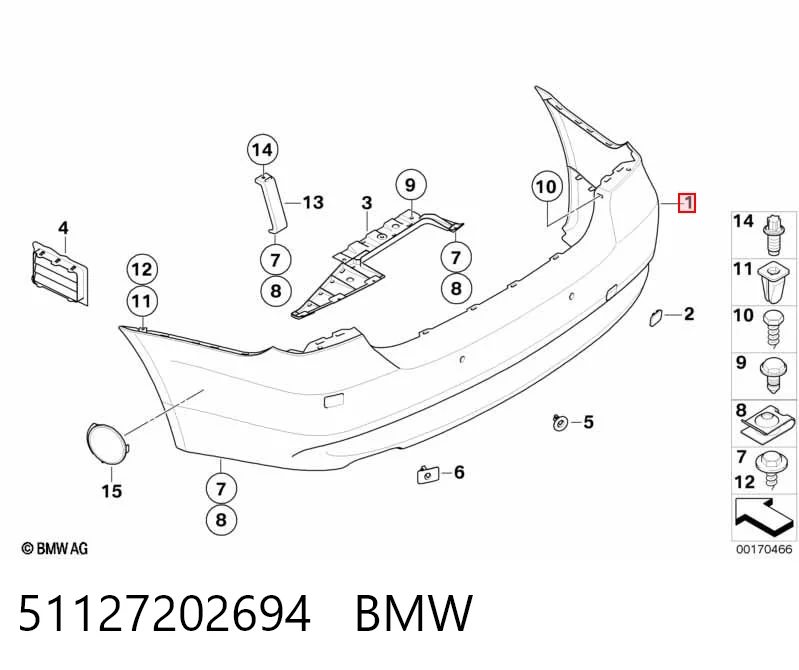 51127202694 BMW Pára-choque traseiro