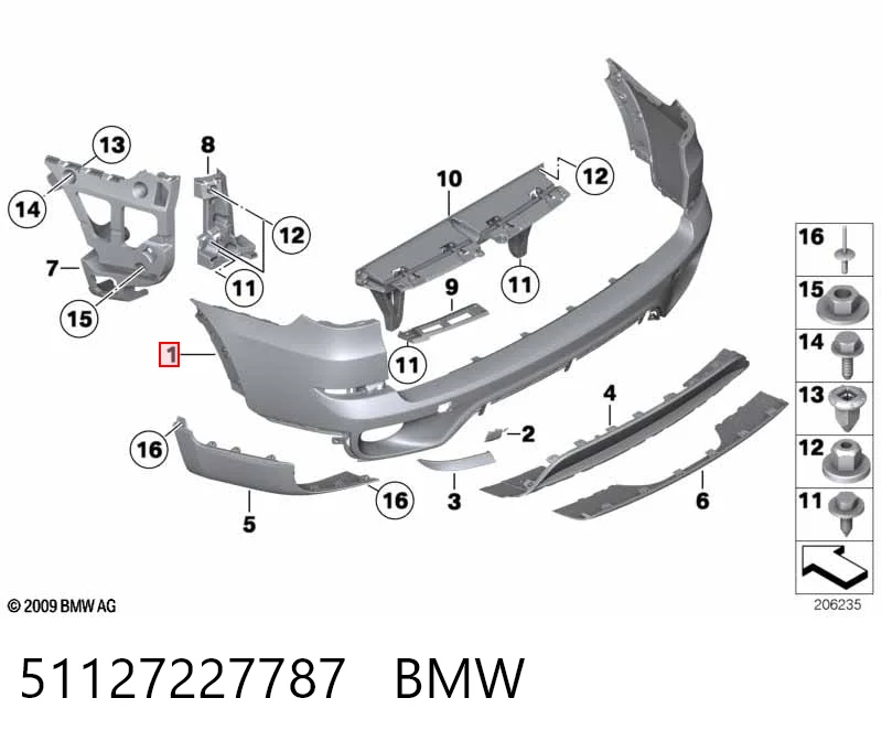 51127227787 BMW Pára-choque traseiro