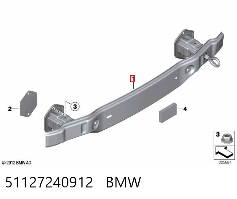 Reforçador do pára-choque traseiro BMW 1  F20 ao melhor preço