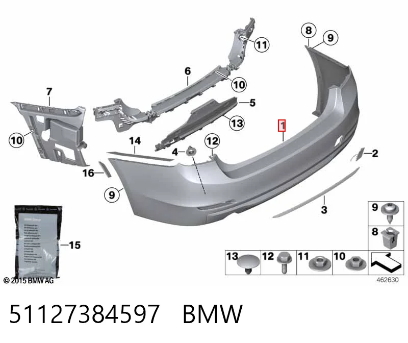 51127384597 BMW Pára-choque traseiro