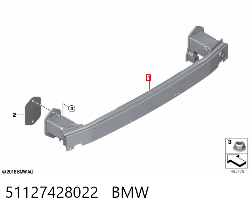 Reforçador do pára-choque traseiro BMW 3  G21, G81