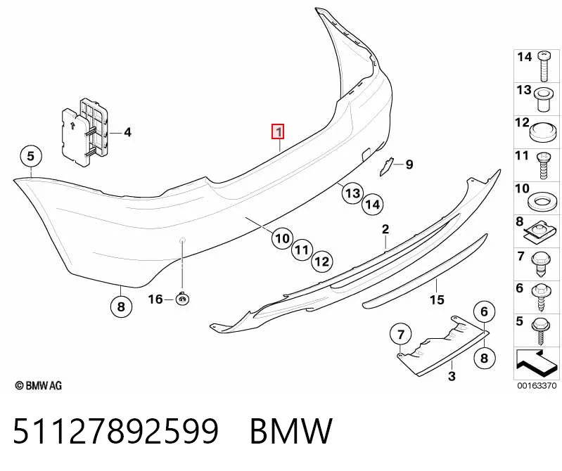 51127892599 BMW Pára-choque traseiro