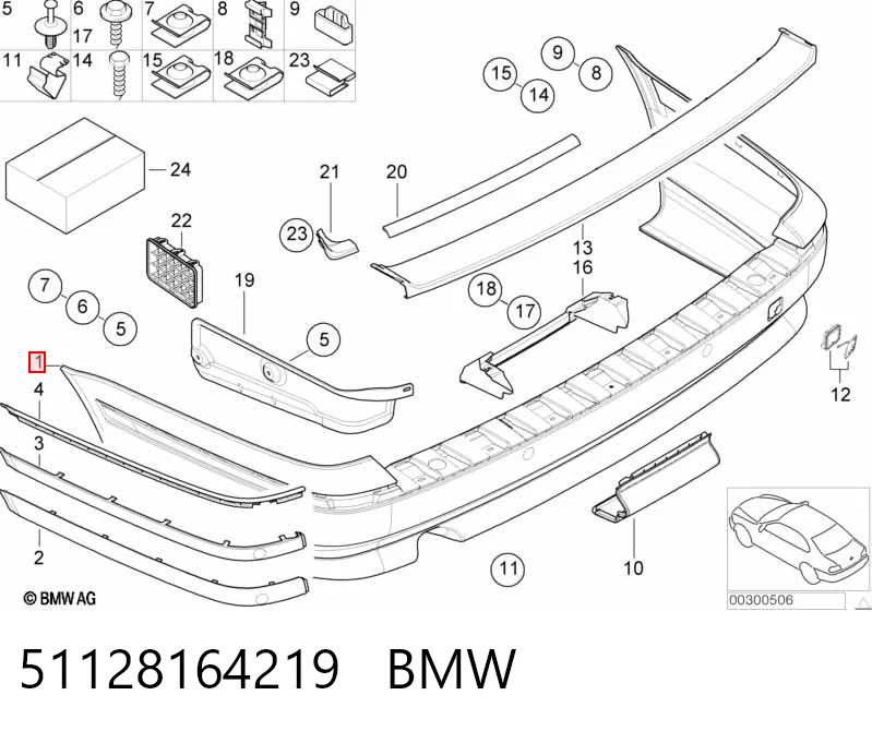 Pára-choque traseiro BMW 5  E39 ao melhor preço