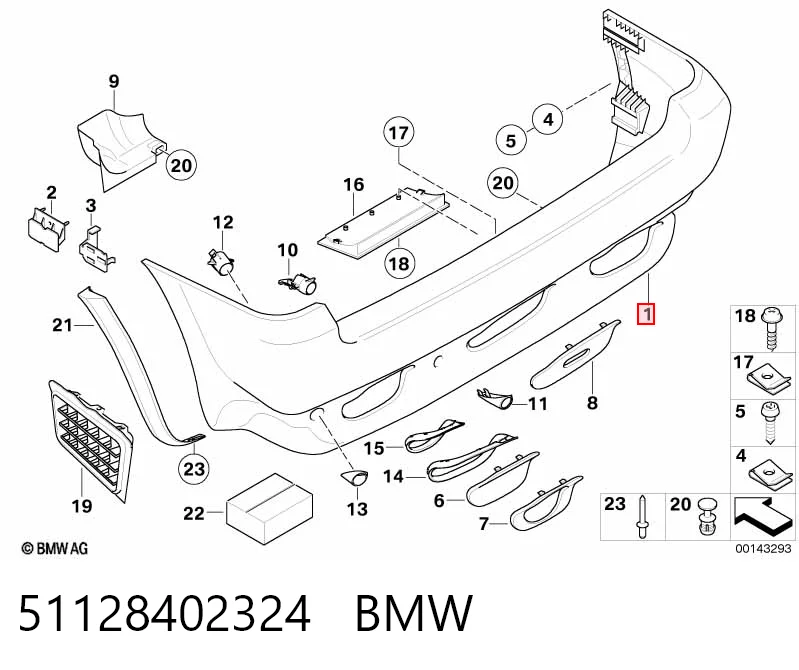 Pára-choque traseiro BMW X5 preço, a partir de 198,21 USD