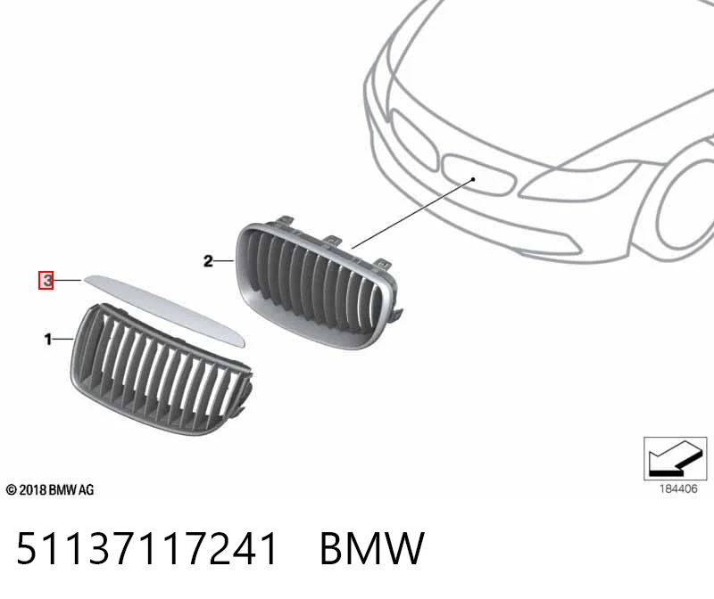 Moldura da capota BMW 3 E90 ao melhor preço