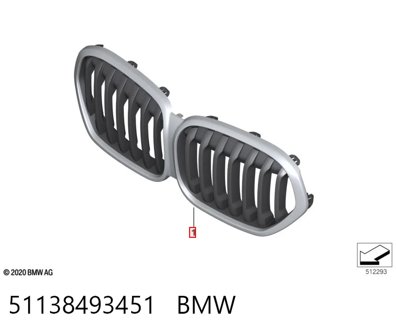 51138493451 BMW Grelha do radiador