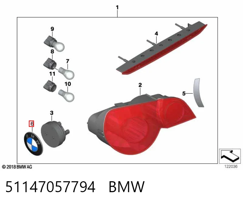 Emblema de tampa de porta-malas (emblema de firma) para BMW 1  E81