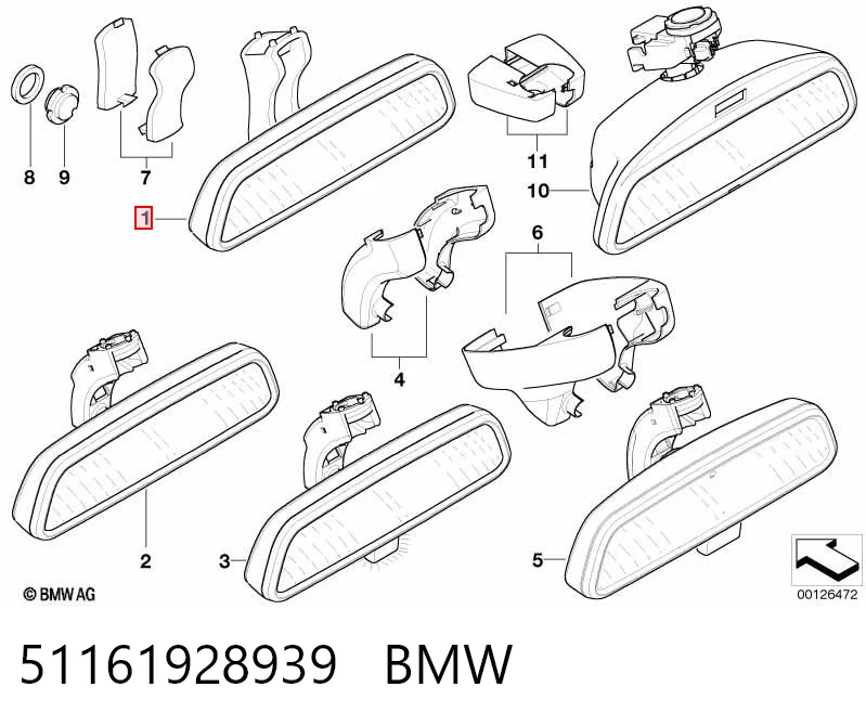 Espelho de salão interno BMW 3  E46 ao melhor preço