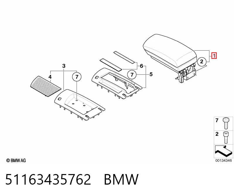 Braço de consola central BMW X3  E83 ao melhor preço