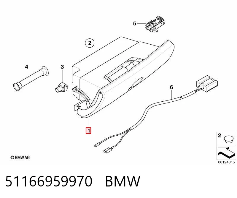 Caixa para porta-luvas (porta-luvas) Mini Cooper  R50, R53 ao melhor preço